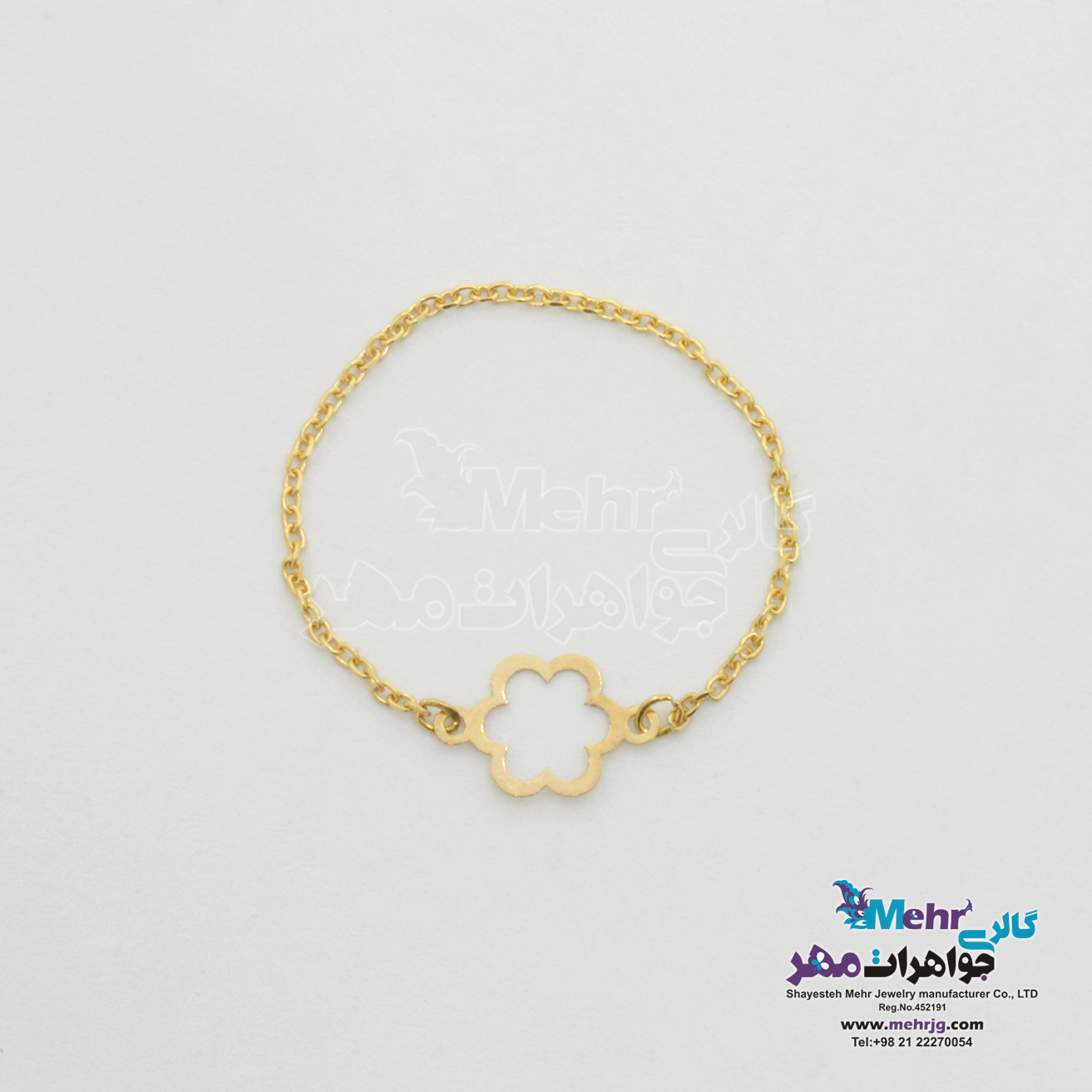 انگشتر طلا - طرح گل