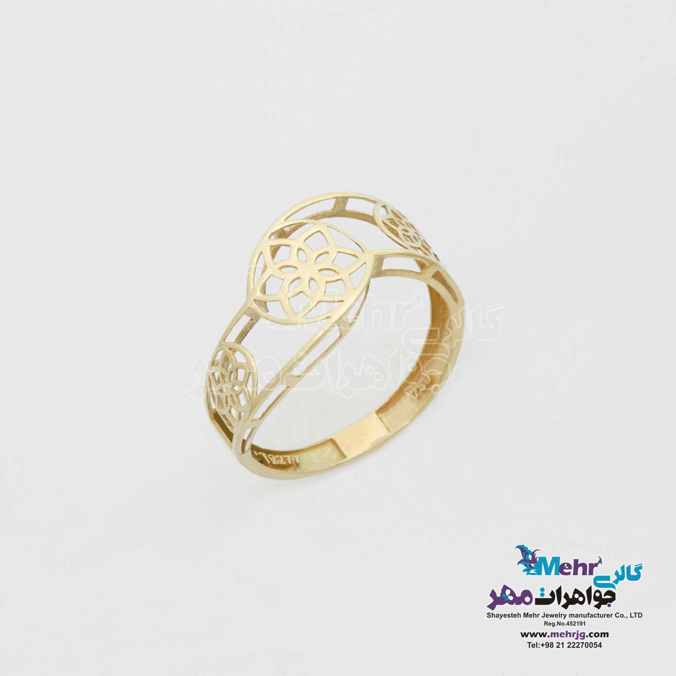 انگشتر طلا - طرح گل