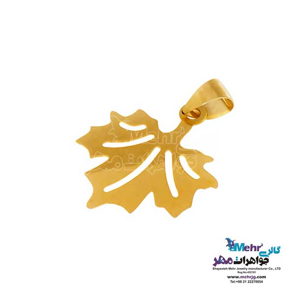 گردنبند طلا دست اول کم اجرت - طرح برگ