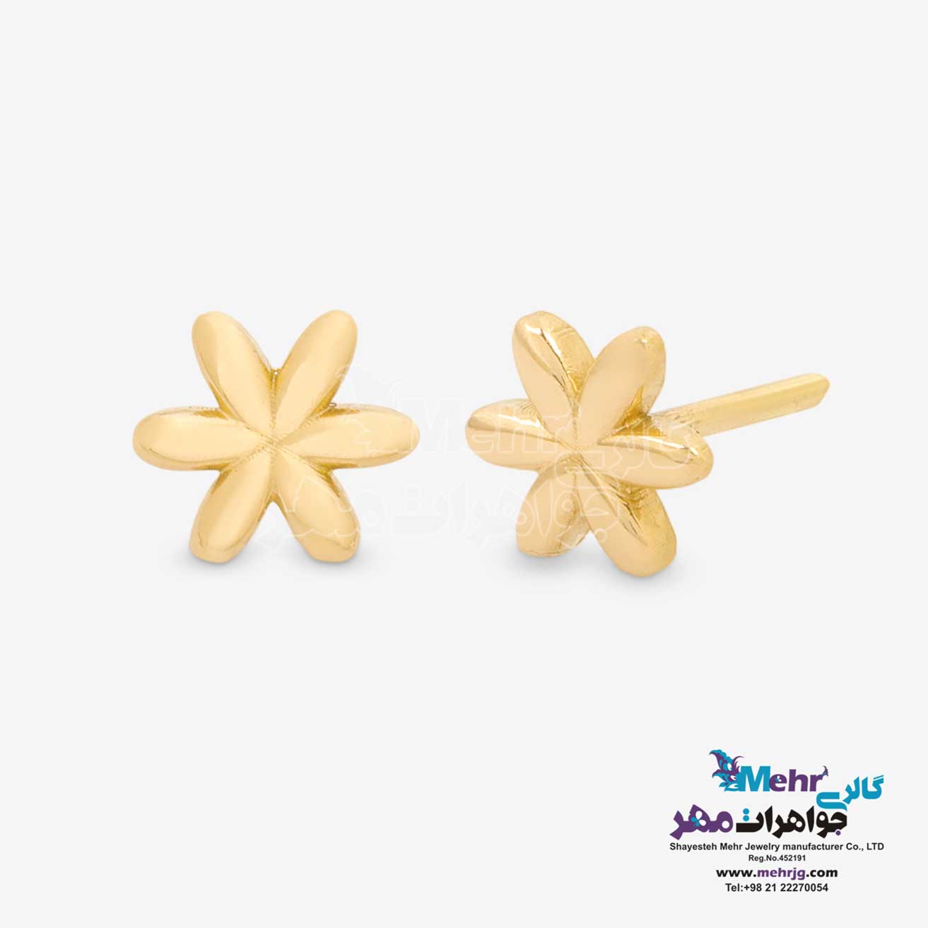 گوشواره طلا - طرح گل