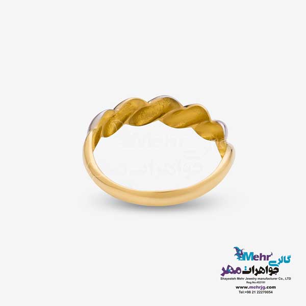 انگشتر طلا - طرح کروسان