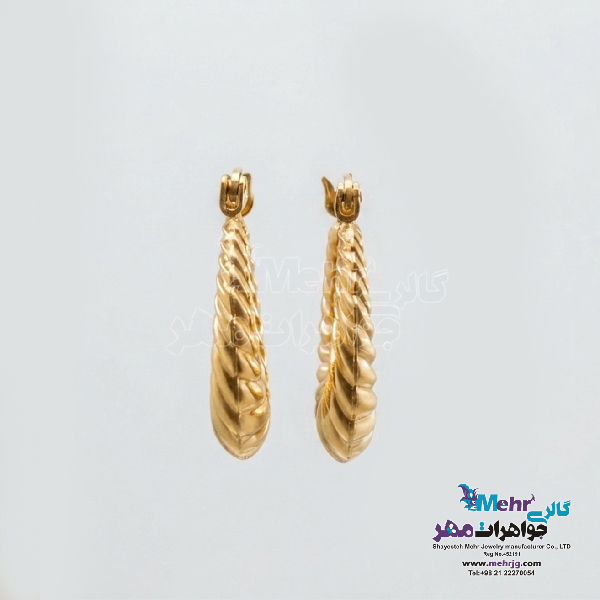 گوشواره طلا - طرح کروسان