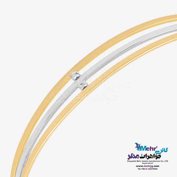 دستبند النگویی طلا - طرح خطوط موازی