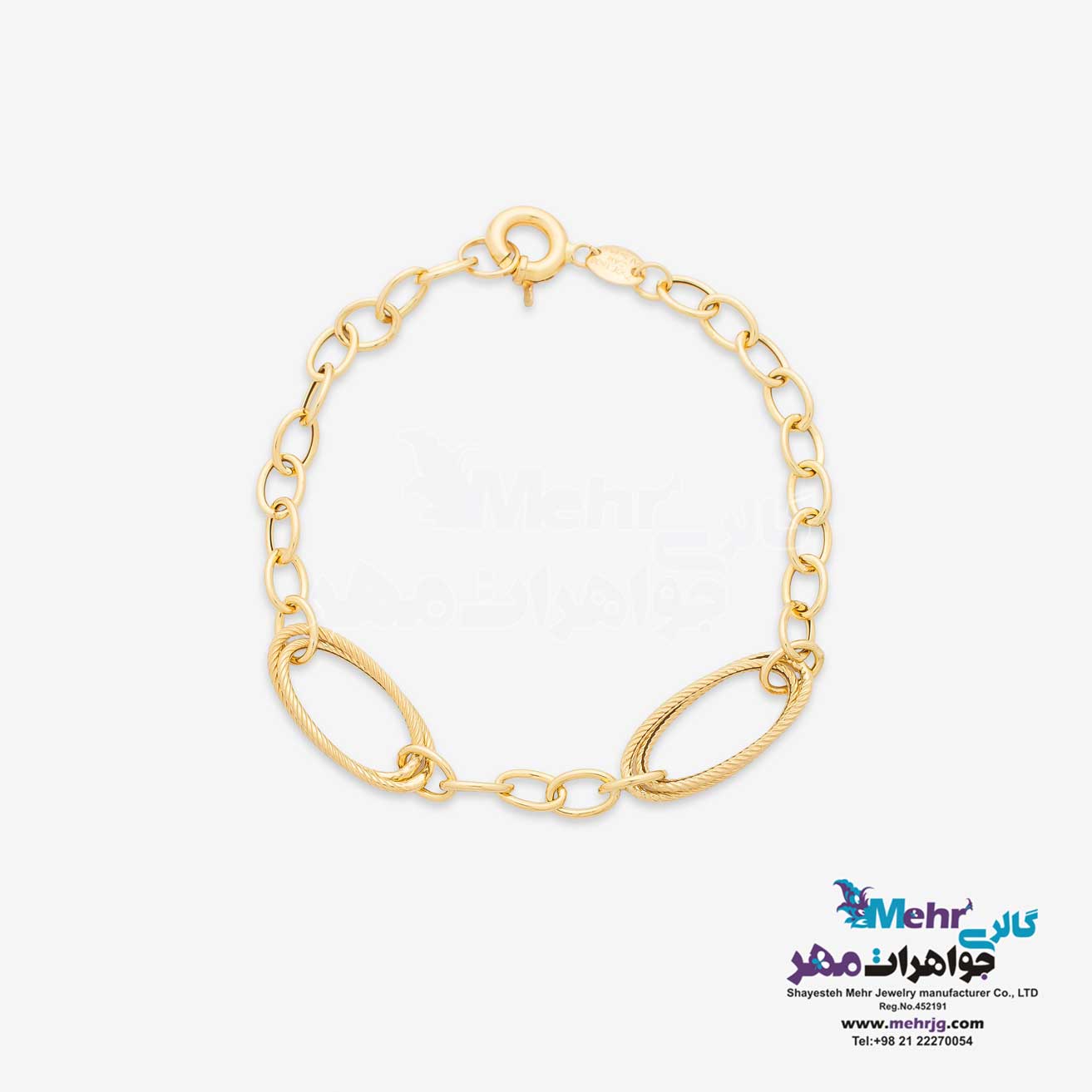 دستبند طلا - طرح حلقه های تو در تو