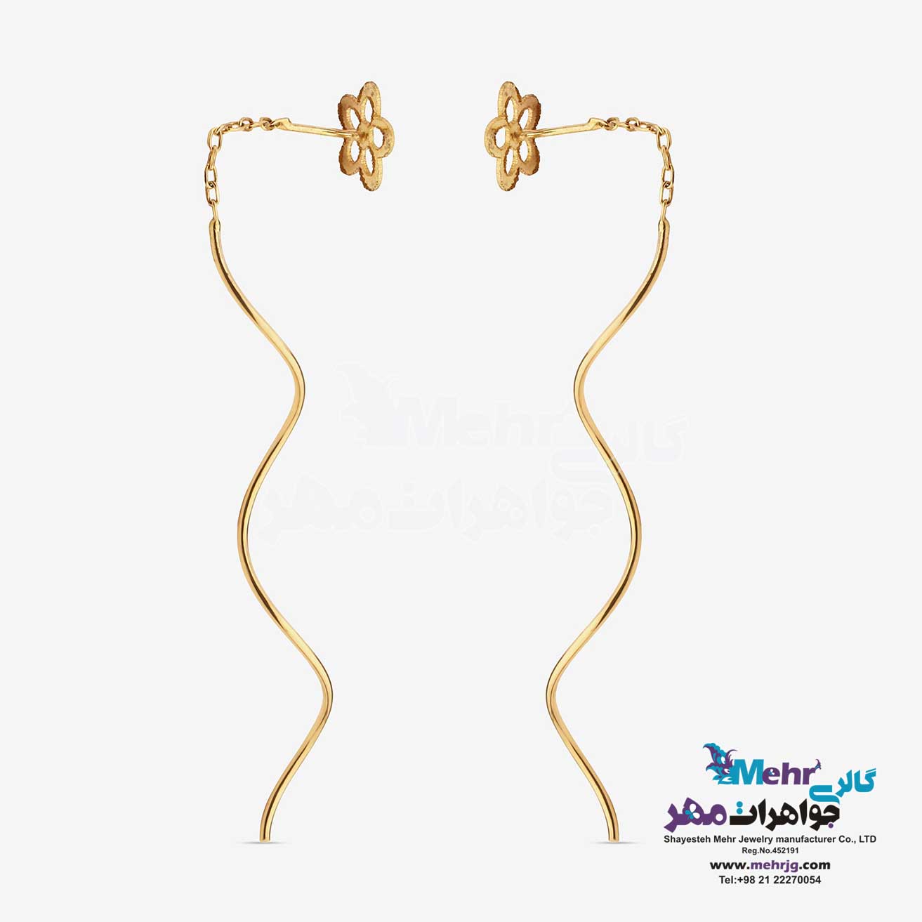 گوشواره طلا - طرح گل