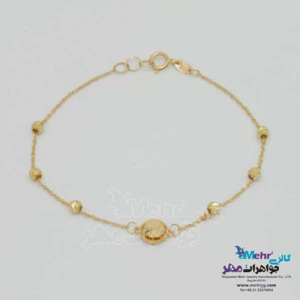 دستبند طلا - طرح دایره