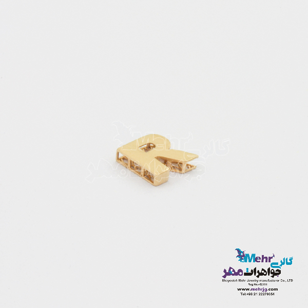 آویز طلا - طرح حروف لاتین R