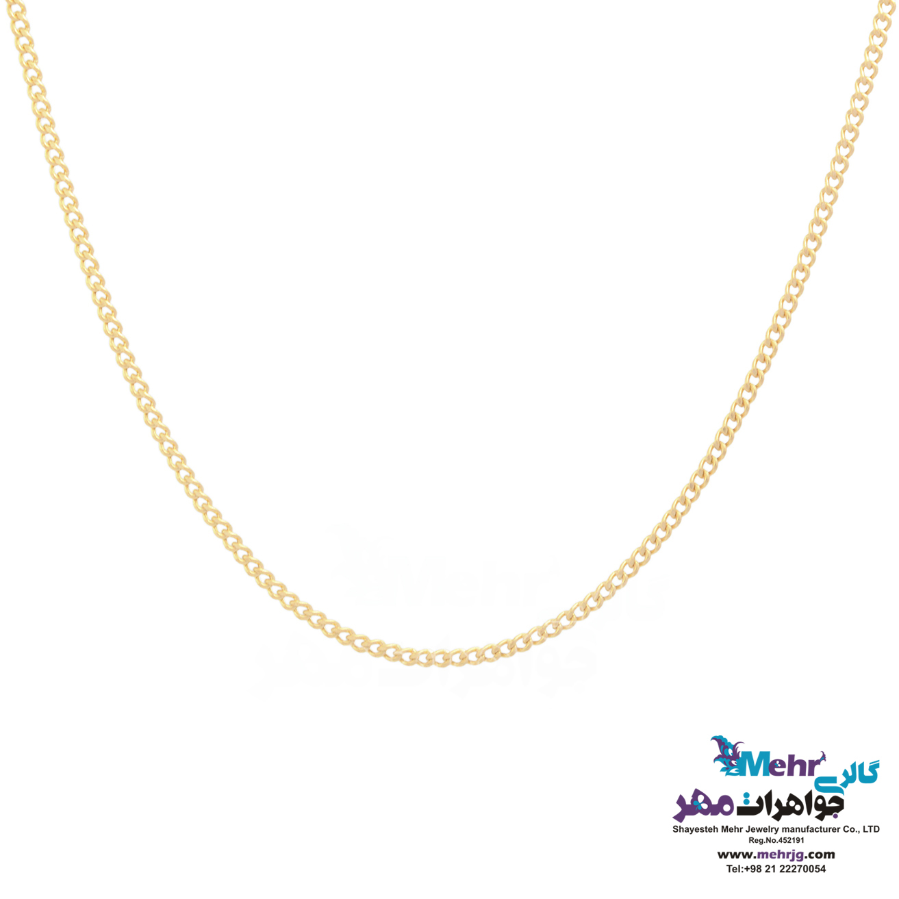 زنجیر طلا - طرح کارتیه طول ۴۵ سانتی‌متر