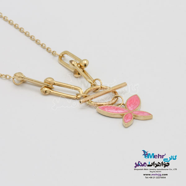 گردنبند طلا - طرح پروانه