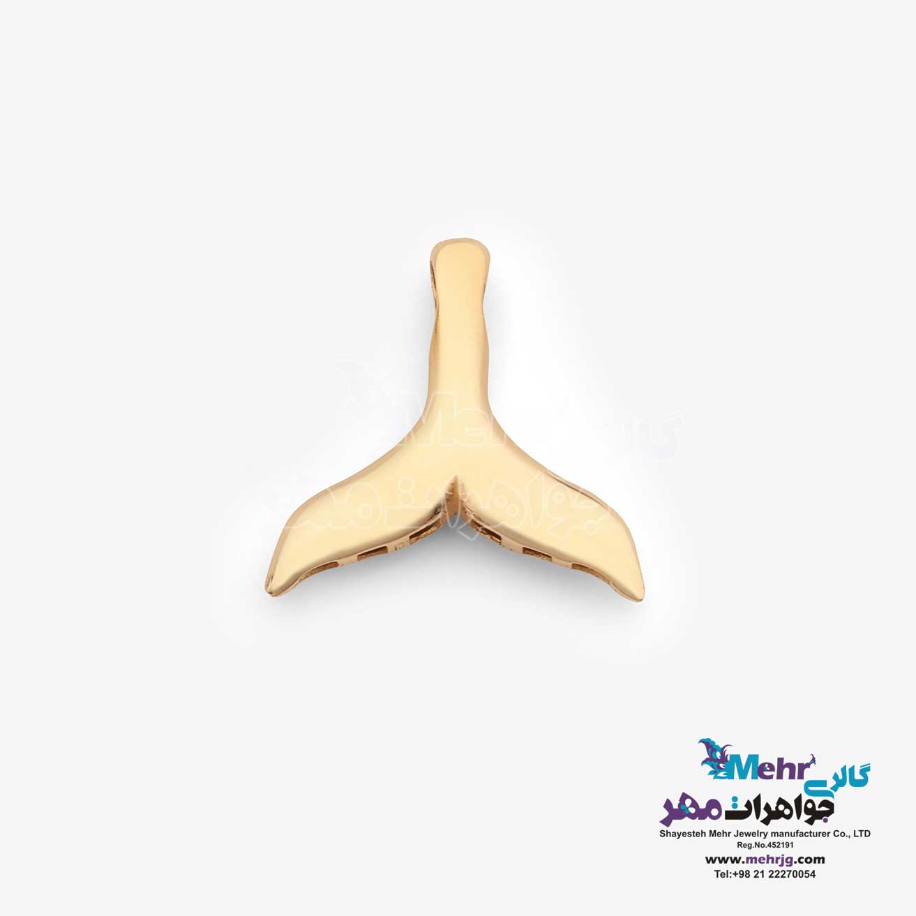 آویز طلا - طرح دم وال