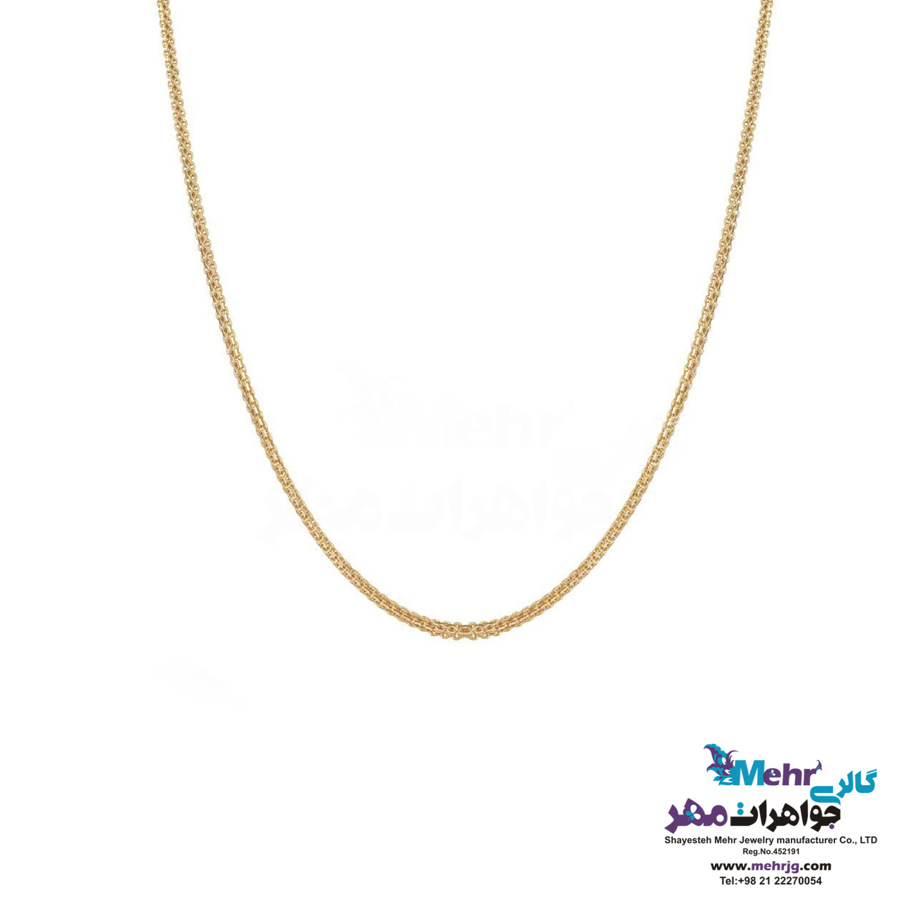 زنجیر طلا - طرح بیزمارک طول ۴۵ سانتی‌متر