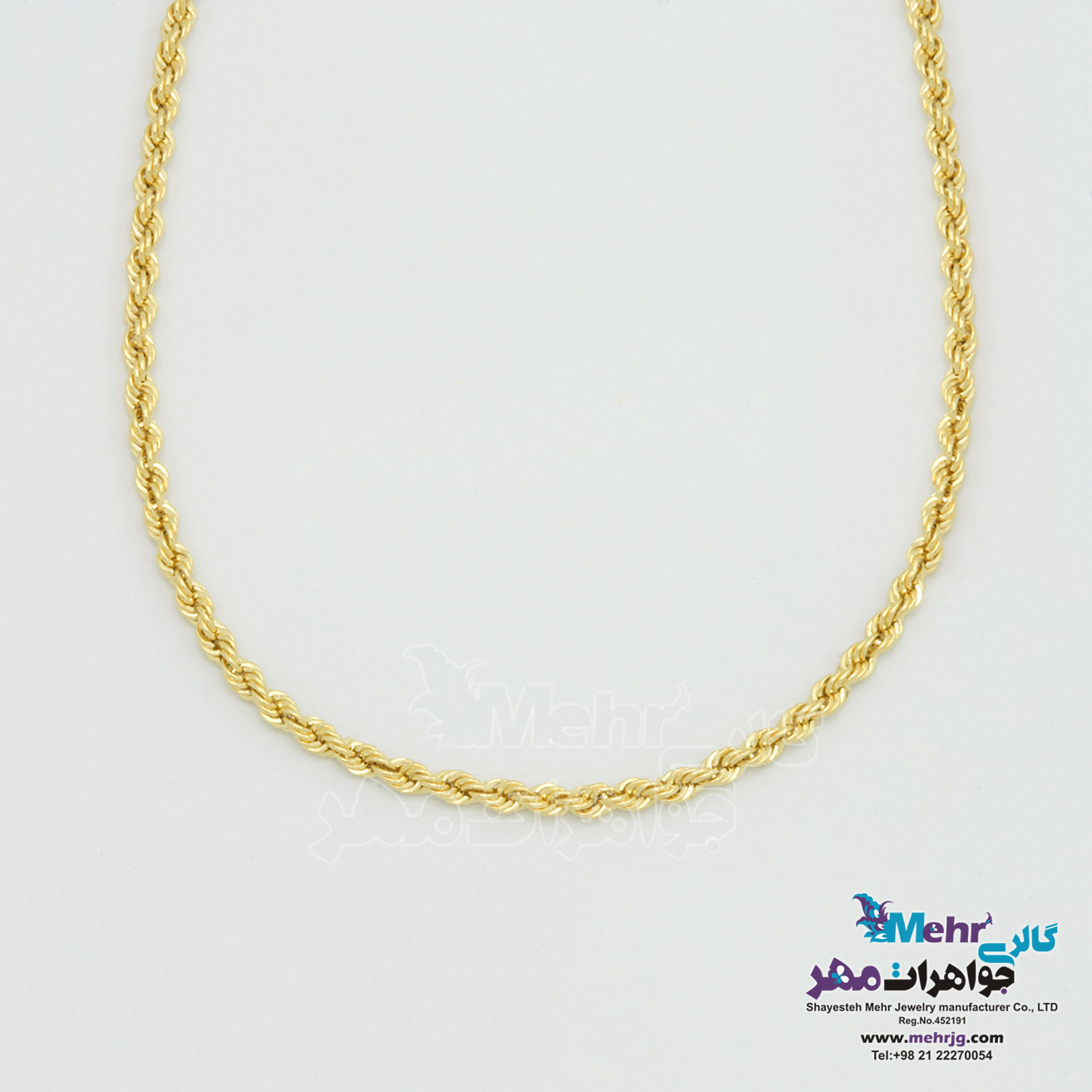 گردنبند طلا - طرح طنابی