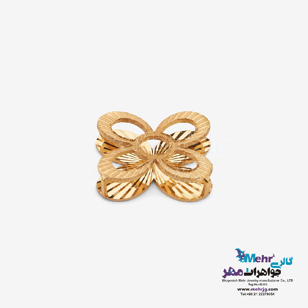آویز طلا - طرح گل