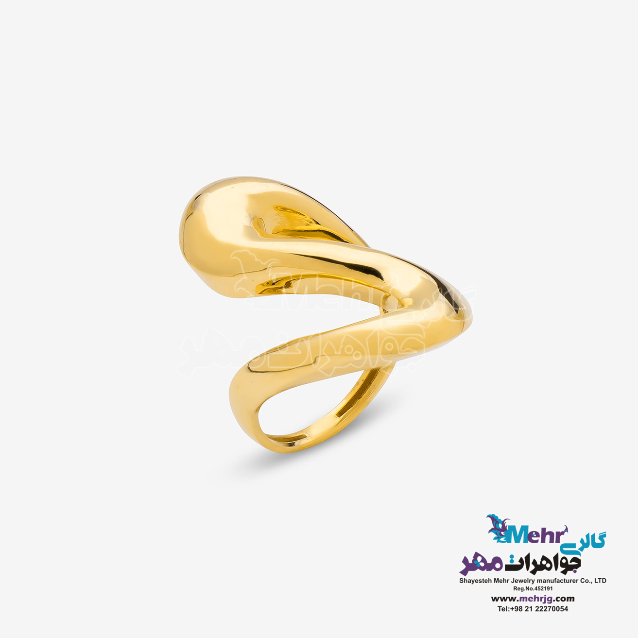 انگشتر طلا - طرح موج