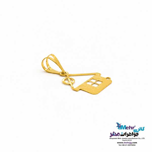 آویز طلا - طرح خانه