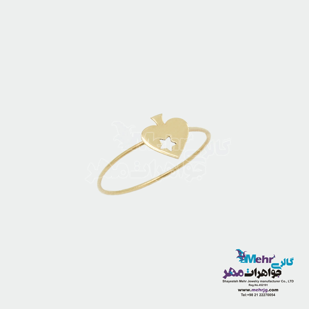 انگشتر طلا - طرح پیک و ستاره