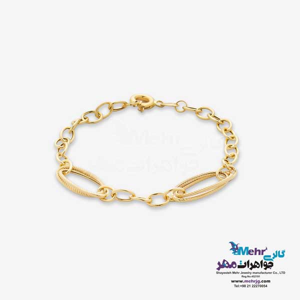 دستبند طلا - طرح حلقه های تو در تو