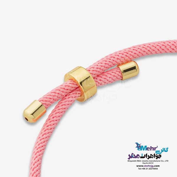 دستبند طلا و بافت - طرح کارتیه