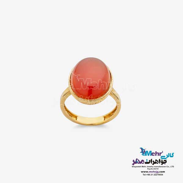 نیم ست طلا - سنگ عقیق