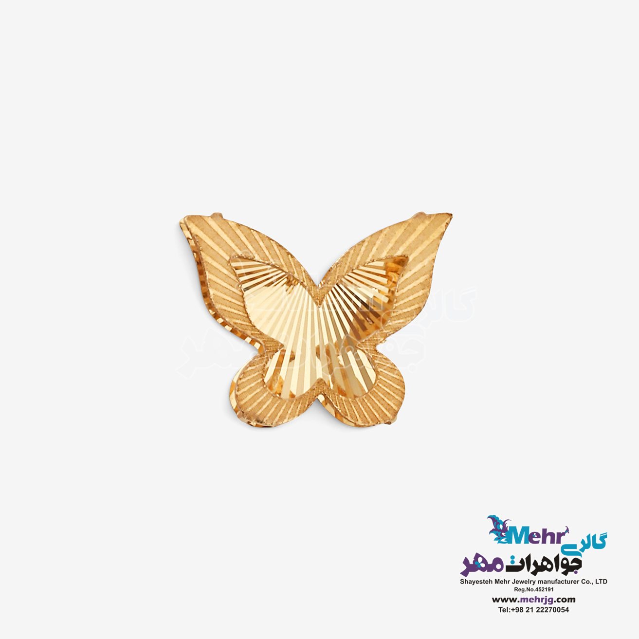 آویز طلا - طرح پروانه