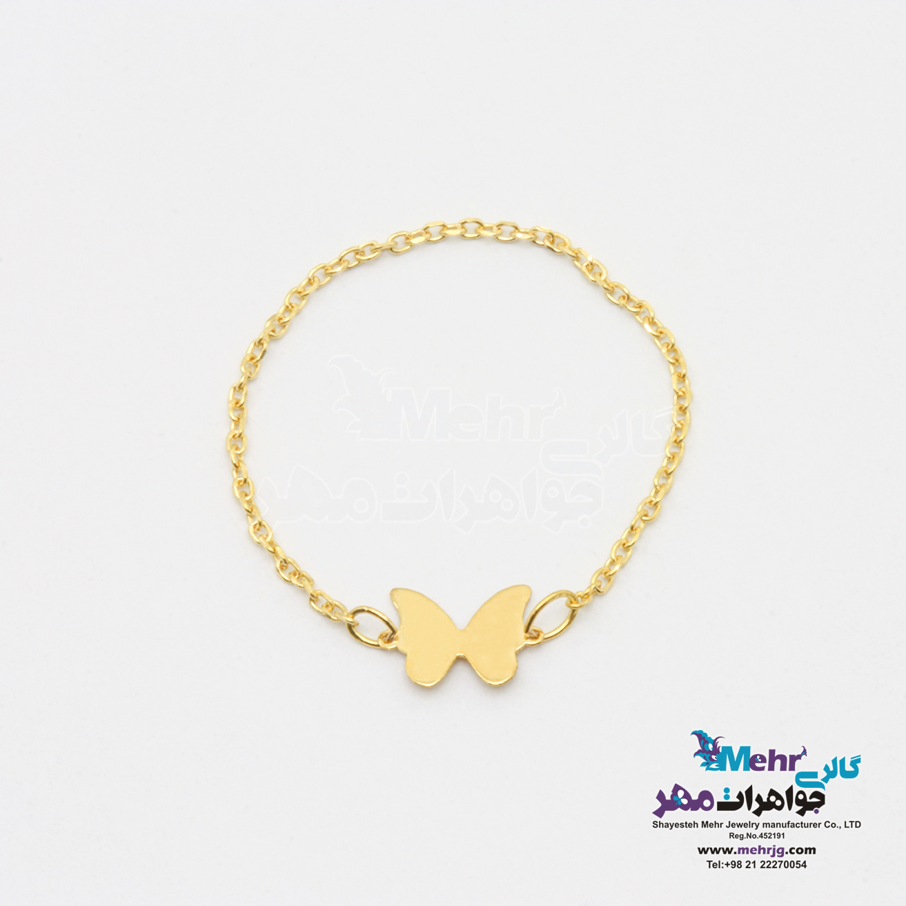 انگشتر طلا - طرح پروانه