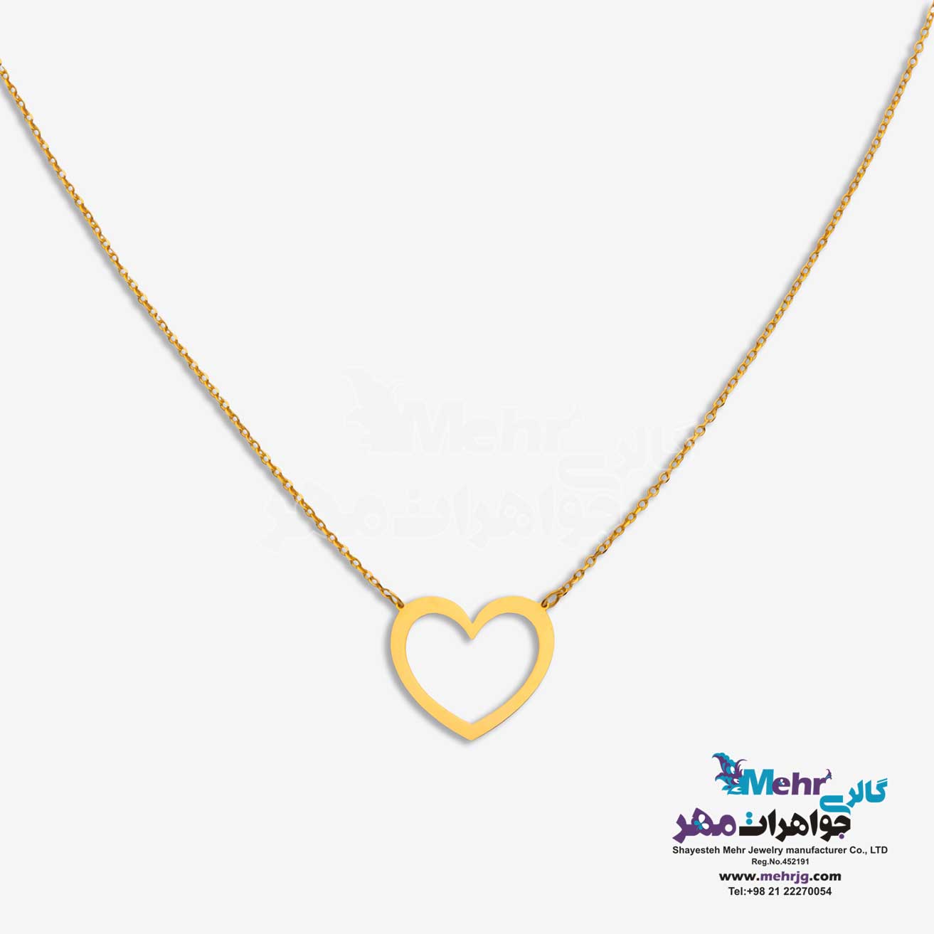 گردنبند طلا دست اول کم اجرت - طرح قلب