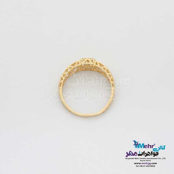 انگشتر طلا - طرح هندسی