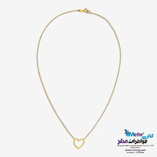 گردنبند طلا - طرح قلب