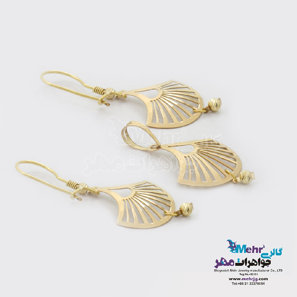 نیم ست طلا - طرح طاووس