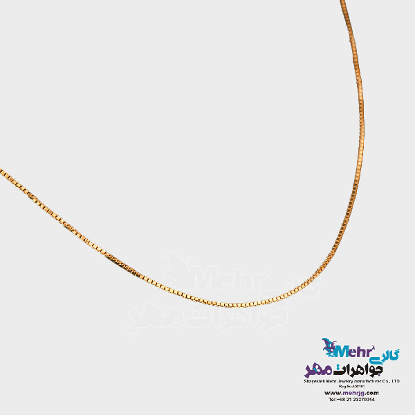 زنجیر طلا - طرح  ونیزی (آجری) طول۴۵ سانتی‌متر