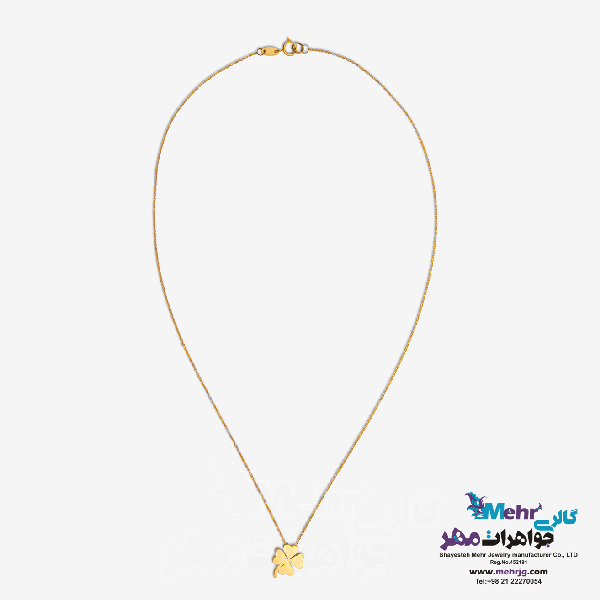 گردنبند طلا - طرح شبدر چهار پر