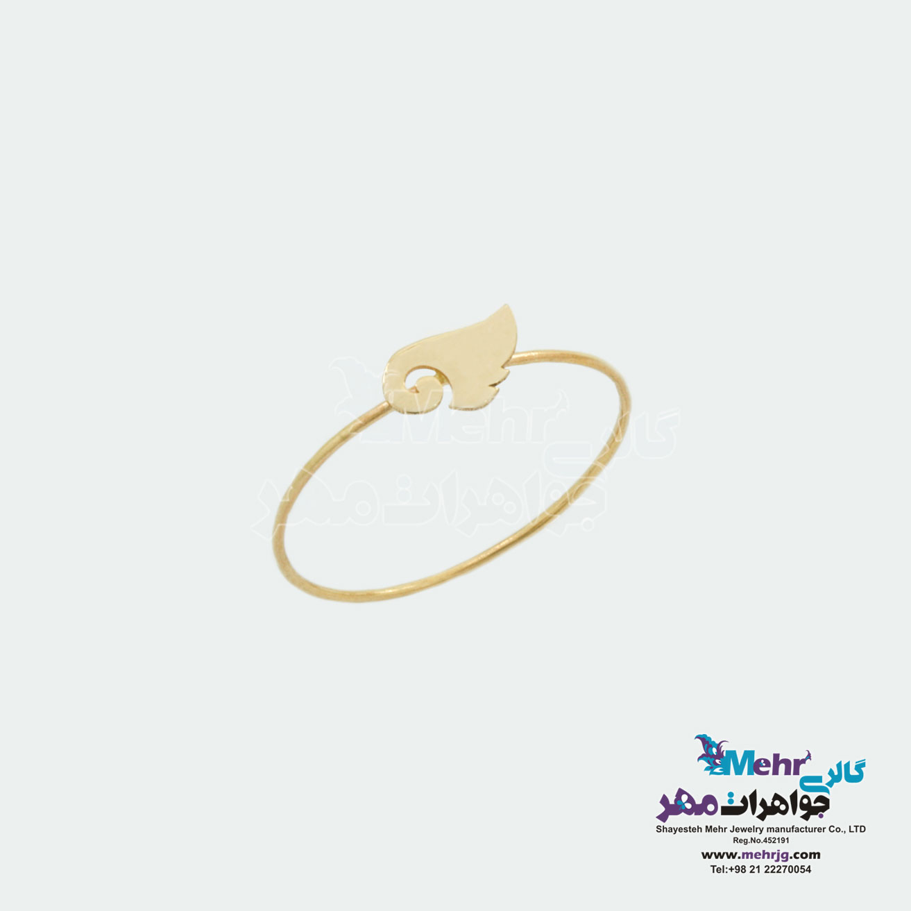 انگشتر طلا - طرح بال