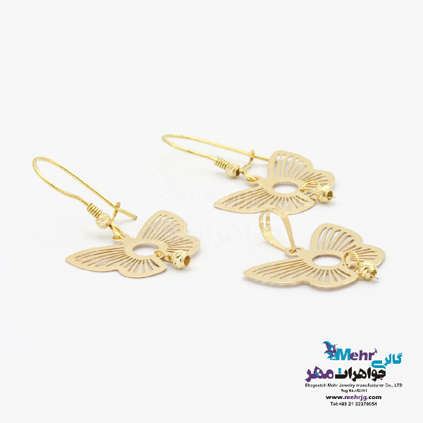 نیم ست طلا - طرح پروانه
