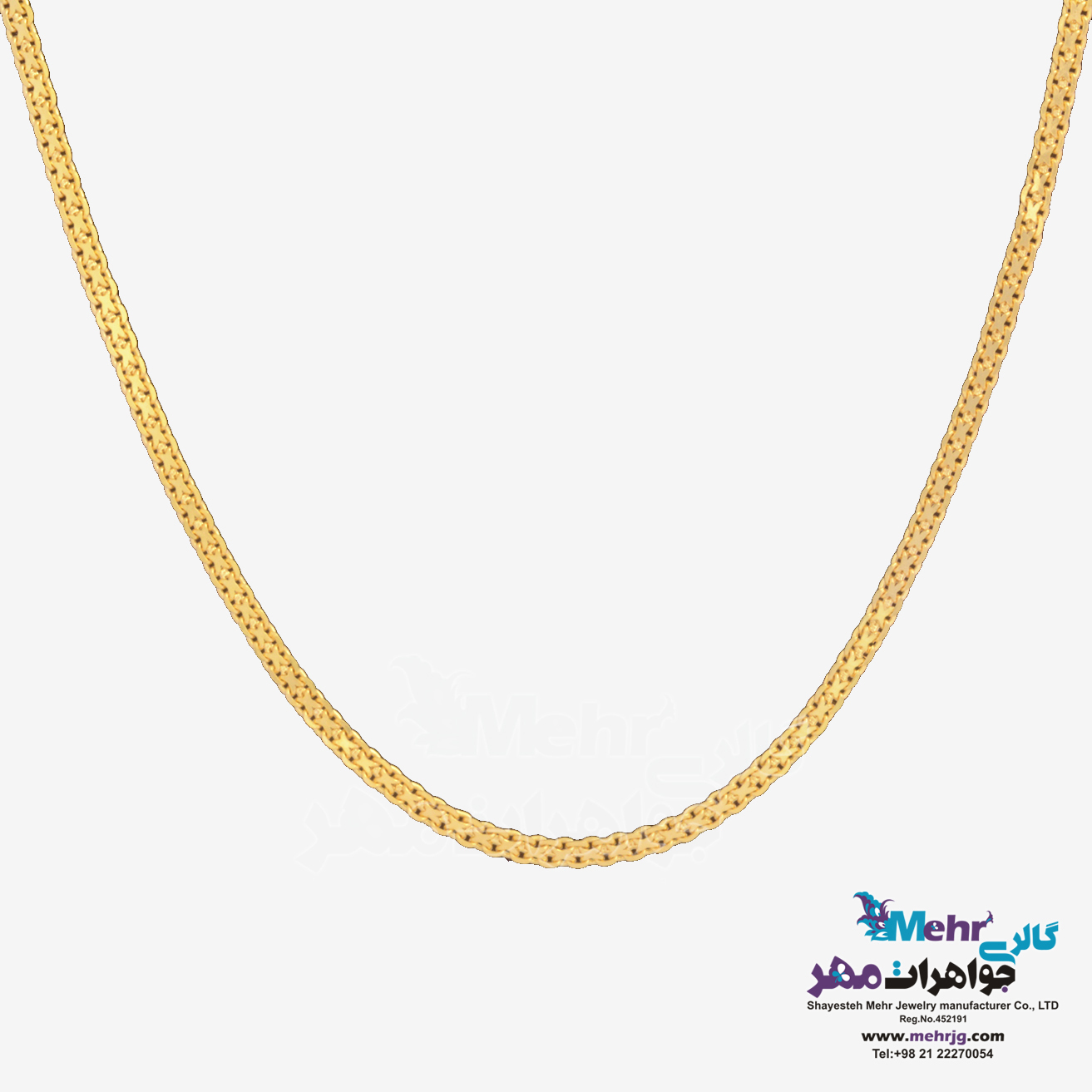 زنجیر طلا - طرح بیزمارک طول ۴۵ سانتی‌متر