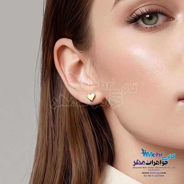 گوشواره طلا - طرح قلب