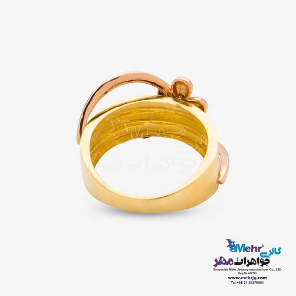 انگشتر طلا - طرح گل