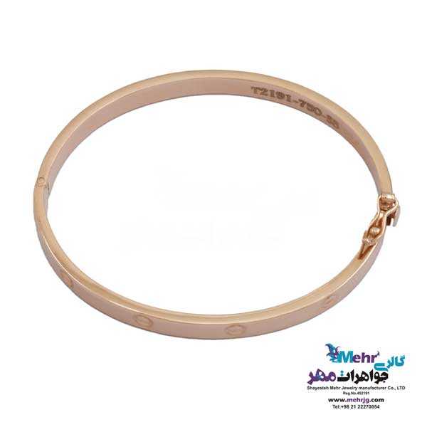 دستبند النگویی طلا دست اول کم اجرت - طرح کارتیه لاو