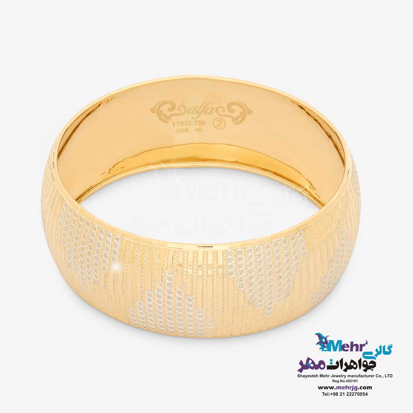 النگو طلا دست اول کم اجرت - طرح تراش سایز2