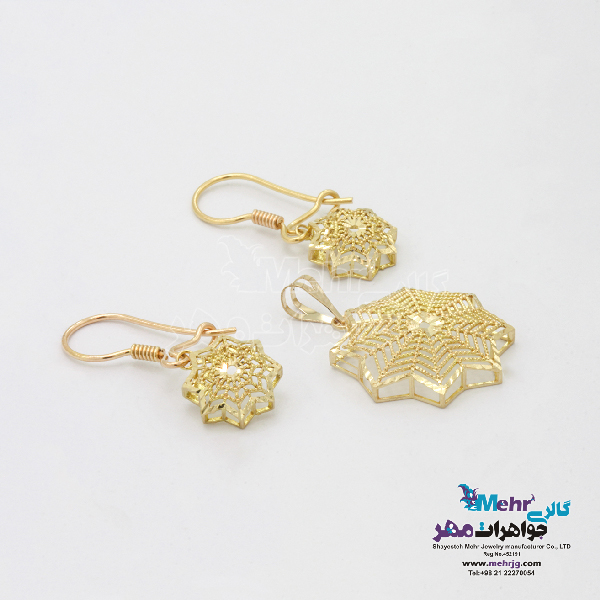 نیم ست طلا - طرح هندسی