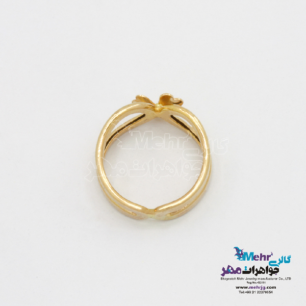 انگشتر طلا - طرح گل