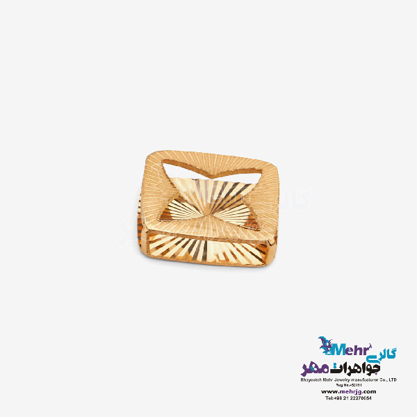 آویز طلا - طرح مربع