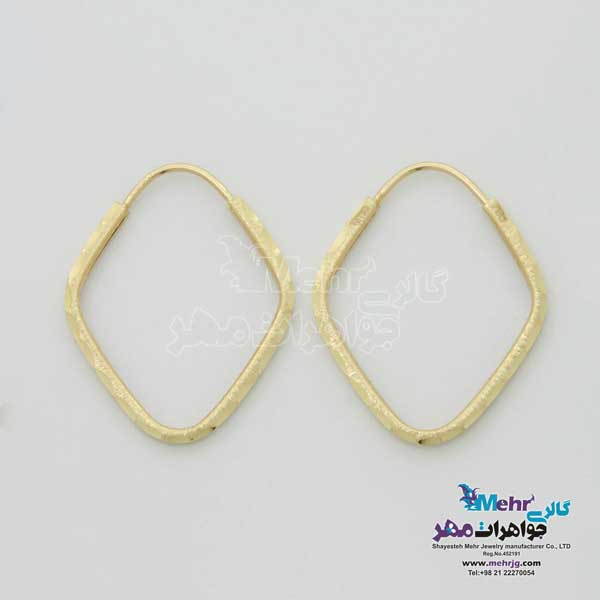 گوشواره طلا - طرح لوزی