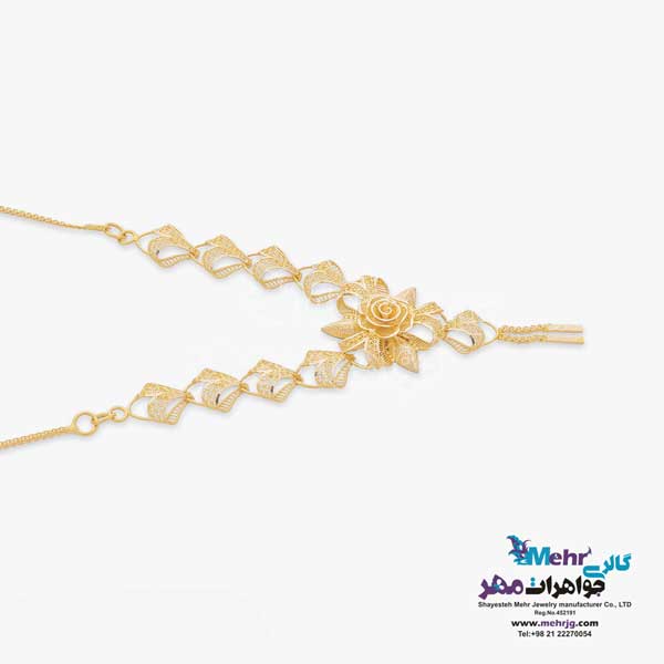 گردنبند طلا - طرح پنج شیر