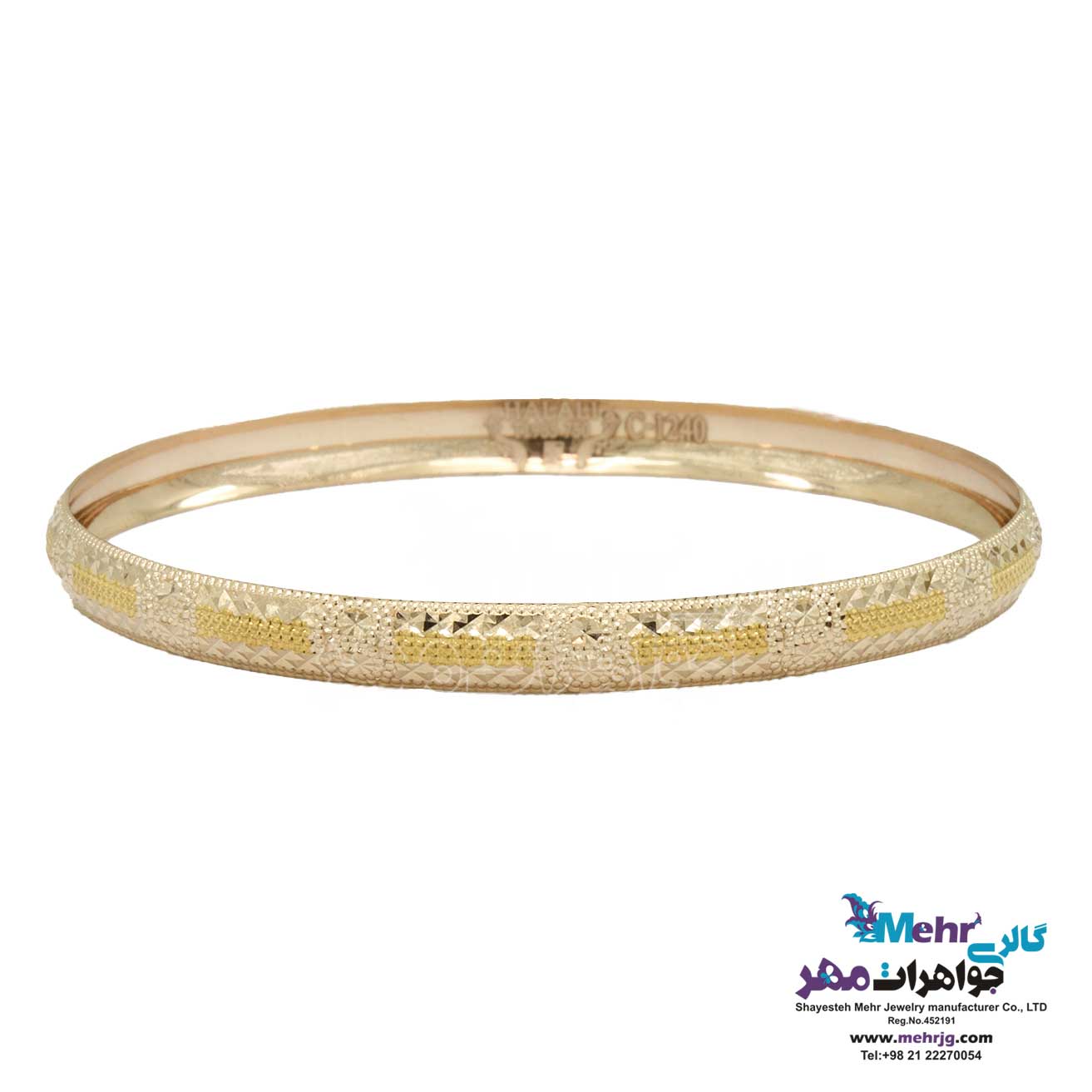 النگو طلا دست اول کم اجرت - طرح تراش سایز 2