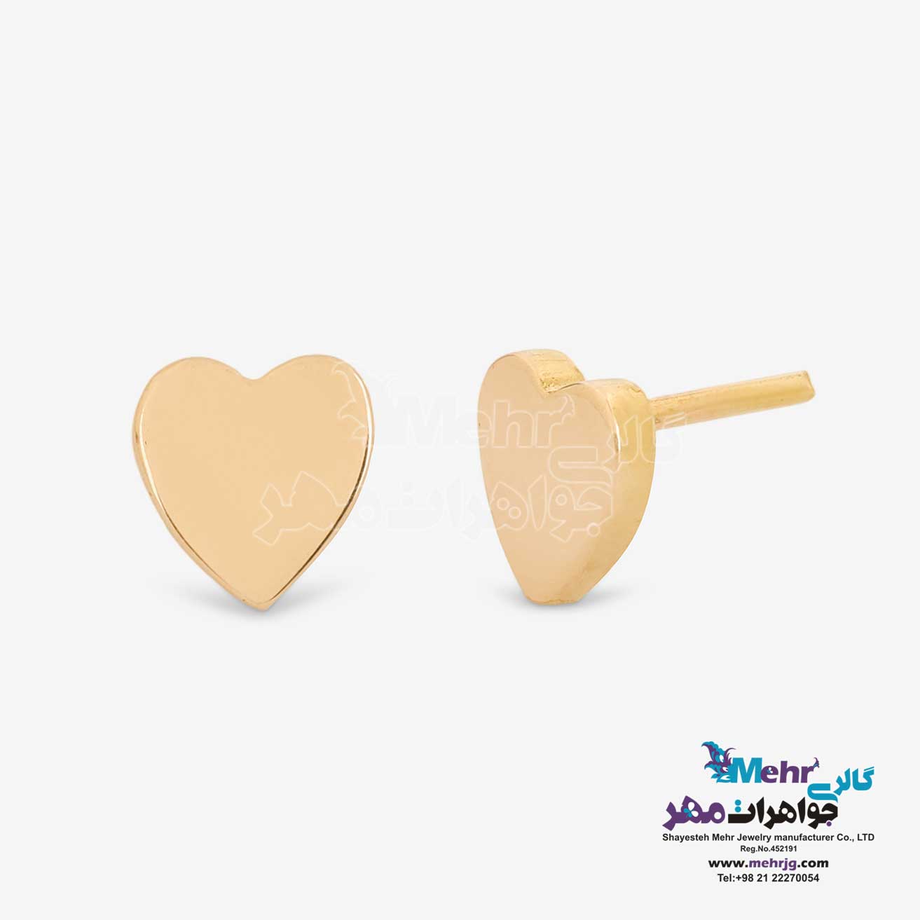 گوشواره طلا - طرح قلب