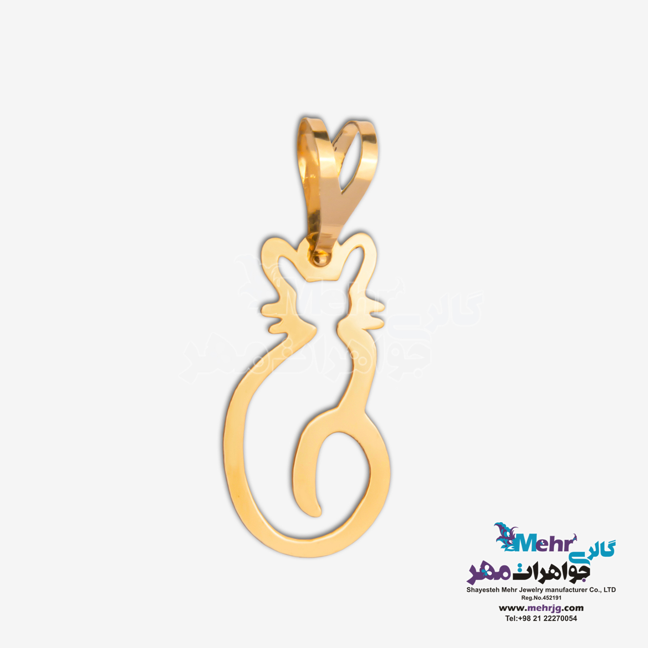 آویز طلا - طرح گربه