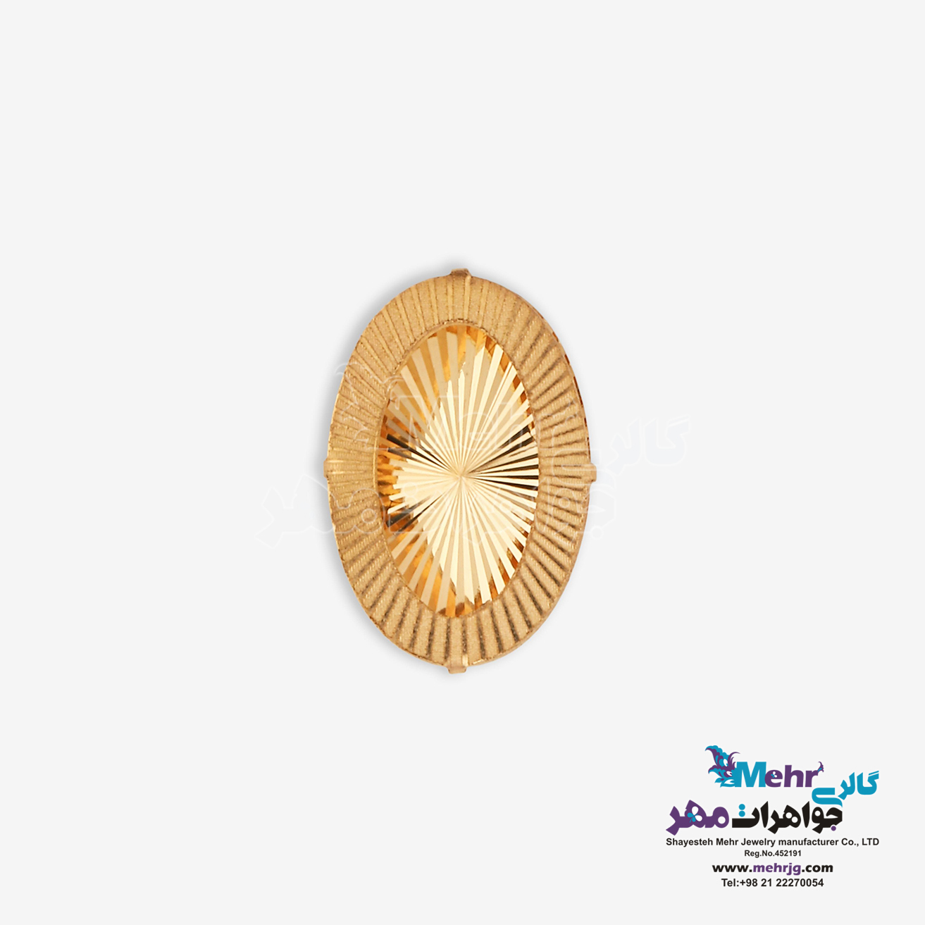 آویز طلا - طرح بیضی