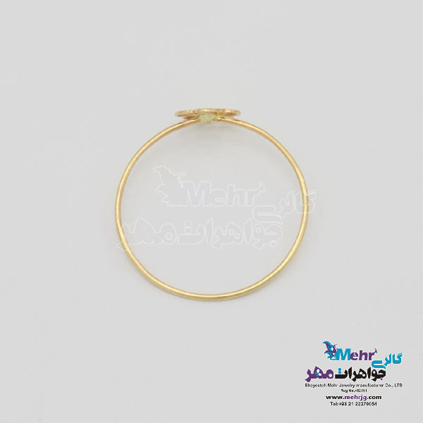 انگشتر طلا - طرح گل