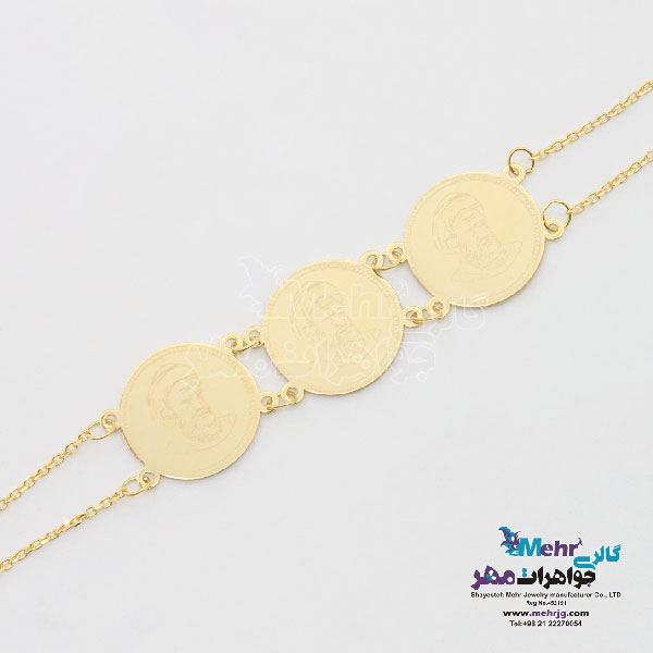 دستبند طلا - طرح سکه