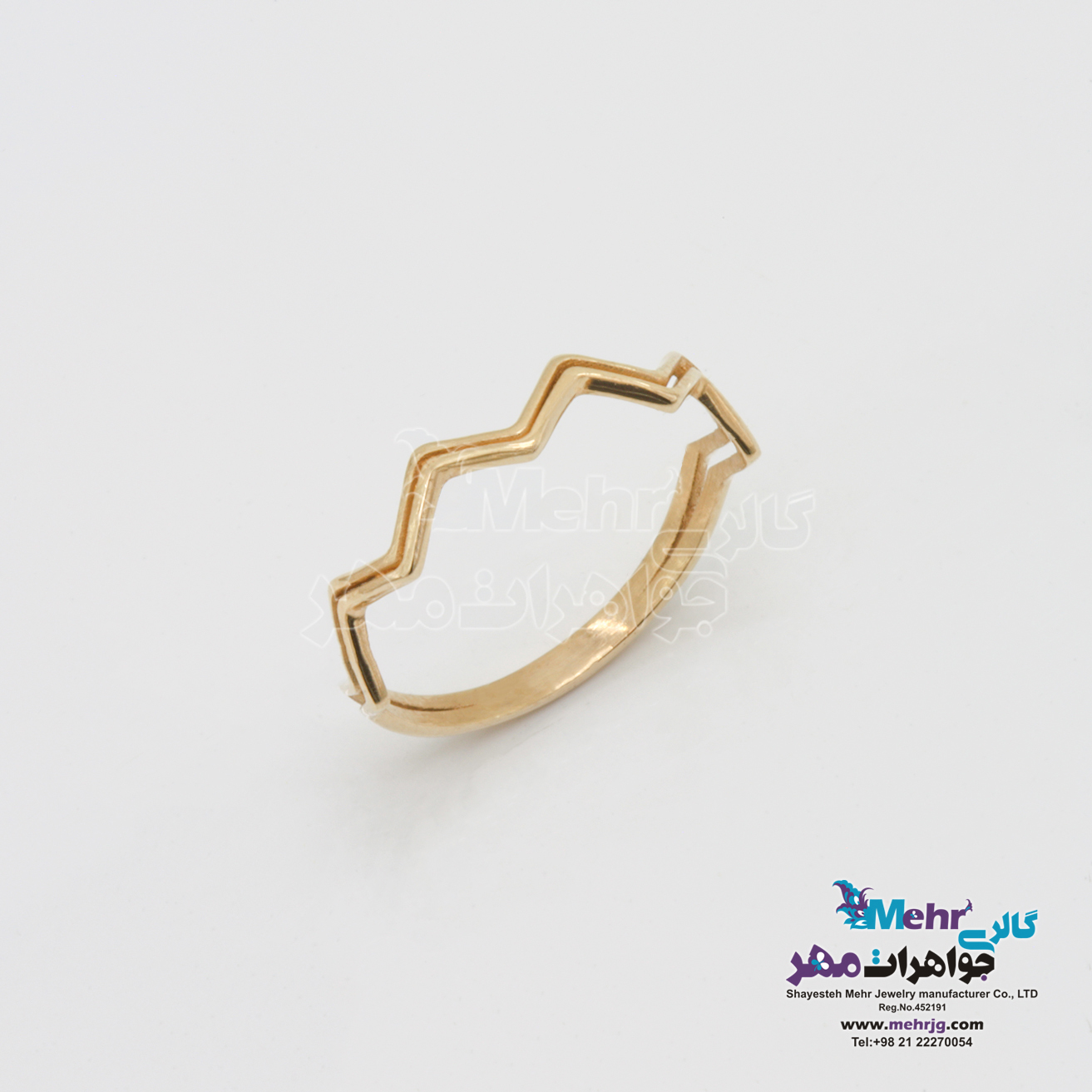 انگشتر طلا - طرح هندسی